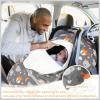 imageYoofoss Baby Car Seat Cover Winter Carseat Canopies Cover to Protect Baby from Cold Wind Super Warm Plush Fleece Baby Carrier Cover for Infant Boys Girls BlackFox