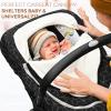imageYoofoss Baby Car Seat Cover Winter Carseat Canopies Cover to Protect Baby from Cold Wind Super Warm Plush Fleece Baby Carrier Cover for Infant Boys Girls BlackBlack