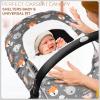 imageYoofoss Baby Car Seat Cover Winter Carseat Canopies Cover to Protect Baby from Cold Wind Super Warm Plush Fleece Baby Carrier Cover for Infant Boys Girls BlackFox