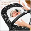 imageYoofoss Baby Car Seat Cover Winter Carseat Canopies Cover to Protect Baby from Cold Wind Super Warm Plush Fleece Baby Carrier Cover for Infant Boys Girls BlackStars