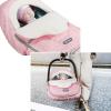 imageYoofoss Baby Car Seat Cover Winter Carseat Canopies Cover to Protect Baby from Cold Wind Super Warm Plush Fleece Baby Carrier Cover for Infant Boys Girls BlackPink