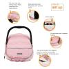imageYoofoss Baby Car Seat Cover Winter Carseat Canopies Cover to Protect Baby from Cold Wind Super Warm Plush Fleece Baby Carrier Cover for Infant Boys Girls BlackPink