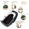 imageYoofoss Baby Car Seat Cover Winter Carseat Canopies Cover to Protect Baby from Cold Wind Super Warm Plush Fleece Baby Carrier Cover for Infant Boys Girls BlackDark Green