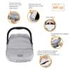 imageYoofoss Baby Car Seat Cover Winter Carseat Canopies Cover to Protect Baby from Cold Wind Super Warm Plush Fleece Baby Carrier Cover for Infant Boys Girls BlackGrey