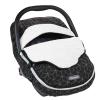 imageYoofoss Baby Car Seat Cover Winter Carseat Canopies Cover to Protect Baby from Cold Wind Super Warm Plush Fleece Baby Carrier Cover for Infant Boys Girls BlackBlack