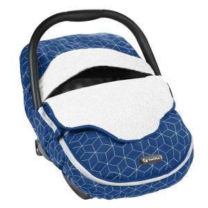 imageYoofoss Baby Car Seat Cover Winter Carseat Canopies Cover to Protect Baby from Cold Wind Super Warm Plush Fleece Baby Carrier Cover for Infant Boys Girls BlackBlue