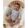 imageYoofoss Baby Bodysuits 100 Organic Cotton Baby Onesie Long Sleeve Baby Boys Girls Clothes Soft Newborn Infant Romper 3 PackBlueGreenGrey