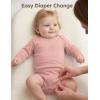imageYoofoss Baby Bodysuits 100 Organic Cotton Baby Onesie Long Sleeve Baby Boys Girls Clothes Soft Newborn Infant Romper 3 PackPinkPurple