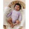 imageYoofoss Baby Bodysuits 100 Organic Cotton Baby Onesie Long Sleeve Baby Boys Girls Clothes Soft Newborn Infant Romper 3 PackPinkPurple