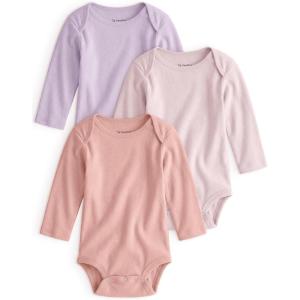 imageYoofoss Baby Bodysuits 100 Organic Cotton Baby Onesie Long Sleeve Baby Boys Girls Clothes Soft Newborn Infant Romper 3 PackPinkPurple