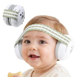 imageYoofoss Baby Ear Muffs Noise Protection for Infant and Babies Up to 36 Months  Noise Cancelling Headphones for Ear Protection Sleep Travel Baby EssentialsGreen