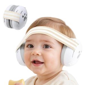 imageYoofoss Baby Ear Muffs Noise Protection for Infant and Babies Up to 36 Months  Noise Cancelling Headphones for Ear Protection Sleep Travel Baby EssentialsBeige