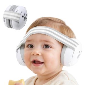 imageYoofoss Baby Ear Muffs Noise Protection for Infant and Babies Up to 36 Months  Noise Cancelling Headphones for Ear Protection Sleep Travel Baby EssentialsGrey