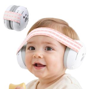 imageYoofoss Baby Ear Muffs Noise Protection for Infant and Babies Up to 36 Months  Noise Cancelling Headphones for Ear Protection Sleep Travel Baby EssentialsPink