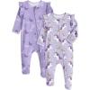 imageYoofoss Baby Sleepers Baby Girl Clothes 100 Cotton Pajamas for Newborn 03 36 69 Months Sleep and Play PjsPurple Unicorn