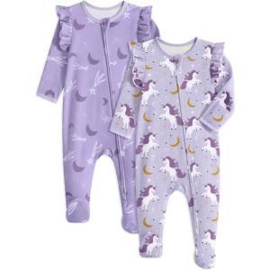 imageYoofoss Baby Sleepers Baby Girl Clothes 100 Cotton Pajamas for Newborn 03 36 69 Months Sleep and Play PjsPurple Unicorn