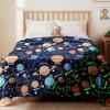 imageYoofos Glow in The Dark Blanket for Kids Throw Blanket for Boys Girls Kids Age 112 Soft Fleece Blnaket Bed Sofa Decoc Glowing Space Planet Blanket for Toddler Christmas Toys Gifts 50quotx60quotBlack Planet