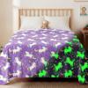 imageYoofos Glow in The Dark Blanket for Kids Throw Blanket for Boys Girls Kids Age 112 Soft Fleece Blnaket Bed Sofa Decoc Glowing Space Planet Blanket for Toddler Christmas Toys Gifts 50quotx60quotPurple Unicorn