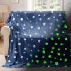 imageYoofos Glow in The Dark Blanket for Kids Throw Blanket for Boys Girls Kids Age 112 Soft Fleece Blnaket Bed Sofa Decoc Glowing Space Planet Blanket for Toddler Christmas Toys Gifts 50quotx60quotStar Grey