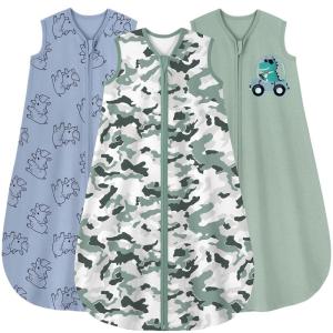 imageYoofoss Baby Sleep Sack 1218 Months TOG 25 Baby Wearable Blanket with 2Way Zipper 100 Organic Cotton Fabric Winter Newborn Sleeping Sack Warm Soft Comfy05 Togblue Green Camouflage