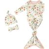 imageYoofoss Baby Knotted Gowns 03 Months Newborn Sleepers Hospital Coming Home Outfit for Photograph Soft Breathable ComfortSunflower