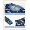 imageYoofoss Toddler Boys Pajamas Tee and Pant 4Piece Pj Set Tight Fit 100 Organic Cotton for Infant Baby Toddler BoyBlue Shark
