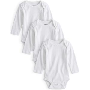 imageYoofoss Baby Bodysuits 100 Organic Cotton Baby Onesie Long Sleeve Baby Boys Girls Clothes Soft Newborn Infant Romper 3 PackWhite