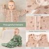 image:imageYoofoss Baby Sleep Sack 612 Months Long Sleeve Sleep Sack 15 Tog Fleece Baby Wearable Blanket with 2Way Zipper Soft Warm15 Togapricot Green Giraffe