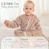 image:imageYoofoss Baby Sleep Sack 612 Months Long Sleeve Sleep Sack 15 Tog Fleece Baby Wearable Blanket with 2Way Zipper Soft Warm15 Togapricot Green Giraffe