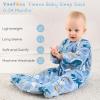 image:imageYoofoss Baby Sleep Sack 612 Months Long Sleeve Sleep Sack 15 Tog Fleece Baby Wearable Blanket with 2Way Zipper Soft Warm15 Togblue Gray Seahorse