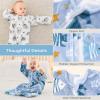 image:imageYoofoss Baby Sleep Sack 612 Months Long Sleeve Sleep Sack 15 Tog Fleece Baby Wearable Blanket with 2Way Zipper Soft Warm15 Togblue Gray Seahorse
