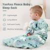 image:imageYoofoss Baby Sleep Sack 612 Months Long Sleeve Sleep Sack 15 Tog Fleece Baby Wearable Blanket with 2Way Zipper Soft Warm15 Togblue Green Elephant