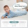 image:imageYoofoss Baby Sleep Sack 612 Months Long Sleeve Sleep Sack 15 Tog Fleece Baby Wearable Blanket with 2Way Zipper Soft Warm15 Togblue Green Elephant