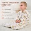 image:imageYoofoss Baby Sleep Sack 612 Months Long Sleeve Sleep Sack 15 Tog Fleece Baby Wearable Blanket with 2Way Zipper Soft Warm15 Togbrown Giraffe