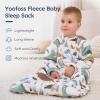 image:imageYoofoss Baby Sleep Sack 612 Months Long Sleeve Sleep Sack 15 Tog Fleece Baby Wearable Blanket with 2Way Zipper Soft Warm15 Togdark Blue Dinosaur