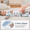 image:imageYoofoss Baby Sleep Sack 612 Months Long Sleeve Sleep Sack 15 Tog Fleece Baby Wearable Blanket with 2Way Zipper Soft Warm15 Togdark Blue Dinosaur