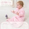 image:imageYoofoss Baby Sleep Sack 612 Months Long Sleeve Sleep Sack 15 Tog Fleece Baby Wearable Blanket with 2Way Zipper Soft Warm15 Togpink Flowers