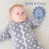 image:imageYoofoss Baby Sleep Sack 612 Months Long Sleeve Sleep Sack 15 Tog Fleece Baby Wearable Blanket with 2Way Zipper Soft Warm15 Togtibetan Blue Gray Point