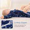 image:imageYoofoss Baby Sleep Sack 612 Months Long Sleeve Sleep Sack 15 Tog Fleece Baby Wearable Blanket with 2Way Zipper Soft Warm15 Togtibetan Blue Gray Point