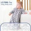 image:imageYoofoss Baby Sleep Sack 612 Months Long Sleeve Sleep Sack 15 Tog Fleece Baby Wearable Blanket with 2Way Zipper Soft Warm15 Togtibetan Blue Gray Point