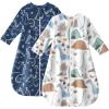 image:imageYoofoss Baby Sleep Sack 612 Months Long Sleeve Sleep Sack 15 Tog Fleece Baby Wearable Blanket with 2Way Zipper Soft Warm15 Togdark Blue Dinosaur