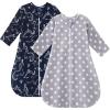 image:imageYoofoss Baby Sleep Sack 612 Months Long Sleeve Sleep Sack 15 Tog Fleece Baby Wearable Blanket with 2Way Zipper Soft Warm15 Togtibetan Blue Gray Point