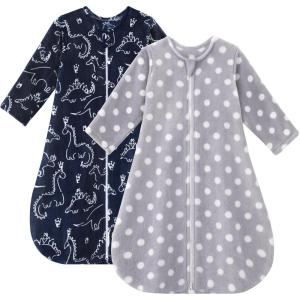 image:imageYoofoss Baby Sleep Sack 612 Months Long Sleeve Sleep Sack 15 Tog Fleece Baby Wearable Blanket with 2Way Zipper Soft Warm15 Togtibetan Blue Gray Point