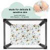 image:imageYoofoss Bassinet Sheets for Baby3Pack Fitted Bassinet Sheets Set Compatible with Halo Bassinest Swivel SleeperBaby DelightAngelblissSoft Breathable Bassinet Mattress Sheets BrownAnimalsGreen  Giraffe
