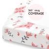 image:imageYoofoss Bassinet Sheets for Baby3Pack Fitted Bassinet Sheets Set Compatible with Halo Bassinest Swivel SleeperBaby DelightAngelblissSoft Breathable Bassinet Mattress Sheets BrownAnimalsPink  Butterflies