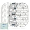 image:imageYoofoss Bassinet Sheets for Baby3Pack Fitted Bassinet Sheets Set Compatible with Halo Bassinest Swivel SleeperBaby DelightAngelblissSoft Breathable Bassinet Mattress Sheets BrownAnimalsForest Bear
