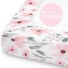 image:imageYoofoss Bassinet Sheets for Baby3Pack Fitted Bassinet Sheets Set Compatible with Halo Bassinest Swivel SleeperBaby DelightAngelblissSoft Breathable Bassinet Mattress Sheets BrownAnimalsPink Floral