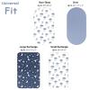 image:imageYoofoss Bassinet Sheets for Baby3Pack Fitted Bassinet Sheets Set Compatible with Halo Bassinest Swivel SleeperBaby DelightAngelblissSoft Breathable Bassinet Mattress Sheets BrownAnimalsBluecloud