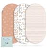 image:imageYoofoss Bassinet Sheets for Baby3Pack Fitted Bassinet Sheets Set Compatible with Halo Bassinest Swivel SleeperBaby DelightAngelblissSoft Breathable Bassinet Mattress Sheets BrownAnimalsAnimal World