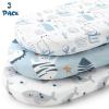 image:imageYoofoss Bassinet Sheets for Baby3Pack Fitted Bassinet Sheets Set Compatible with Halo Bassinest Swivel SleeperBaby DelightAngelblissSoft Breathable Bassinet Mattress Sheets BrownAnimalsUnderwater World